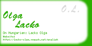 olga lacko business card